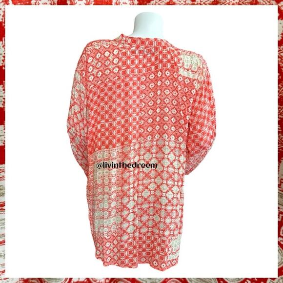 #T139 John Eshaya JET Long Sleeve Printed 3/4 Sleeve Shirt $149 - Picture 5 of 10